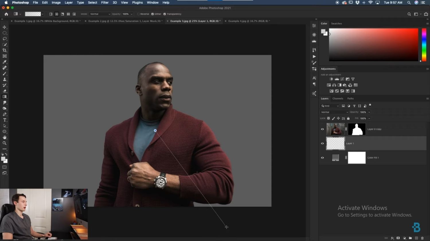 tutoriales de jugar con el color del fondo en Photoshop