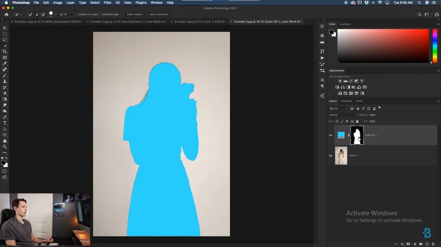 tutoriales de jugar con el color del fondo en Photoshop