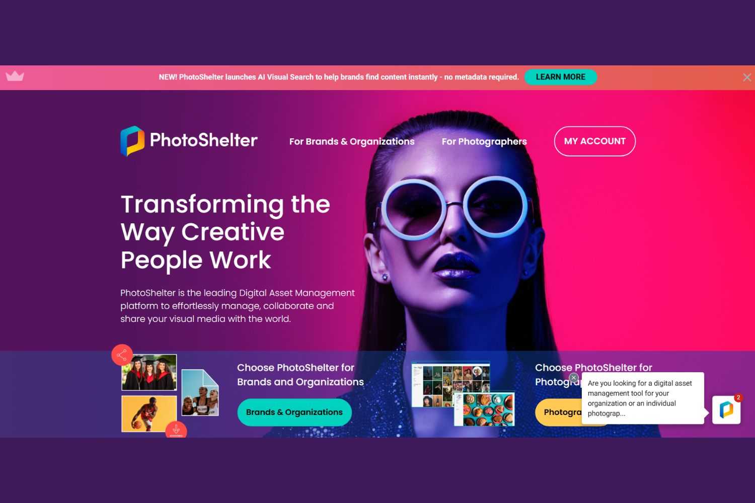 website of PhotoShelter