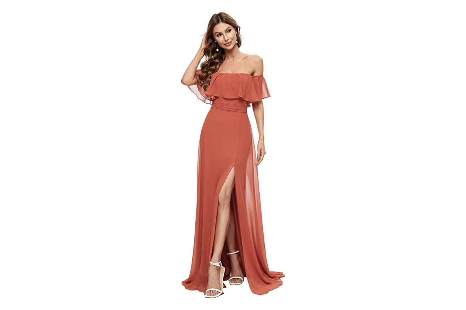 Off The Shoulder Ruffle Party Dress