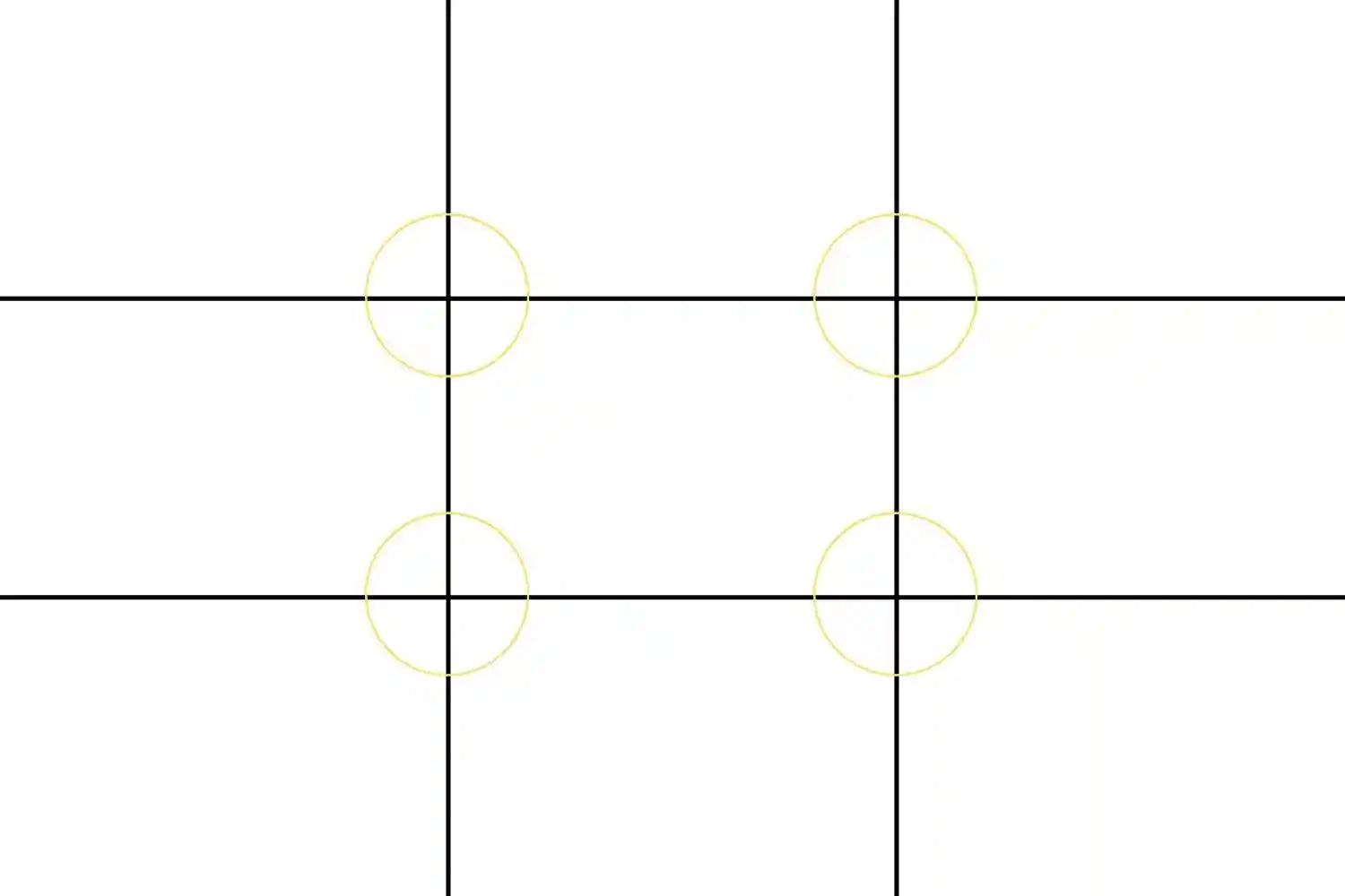 Scale diagram of rule of thirds