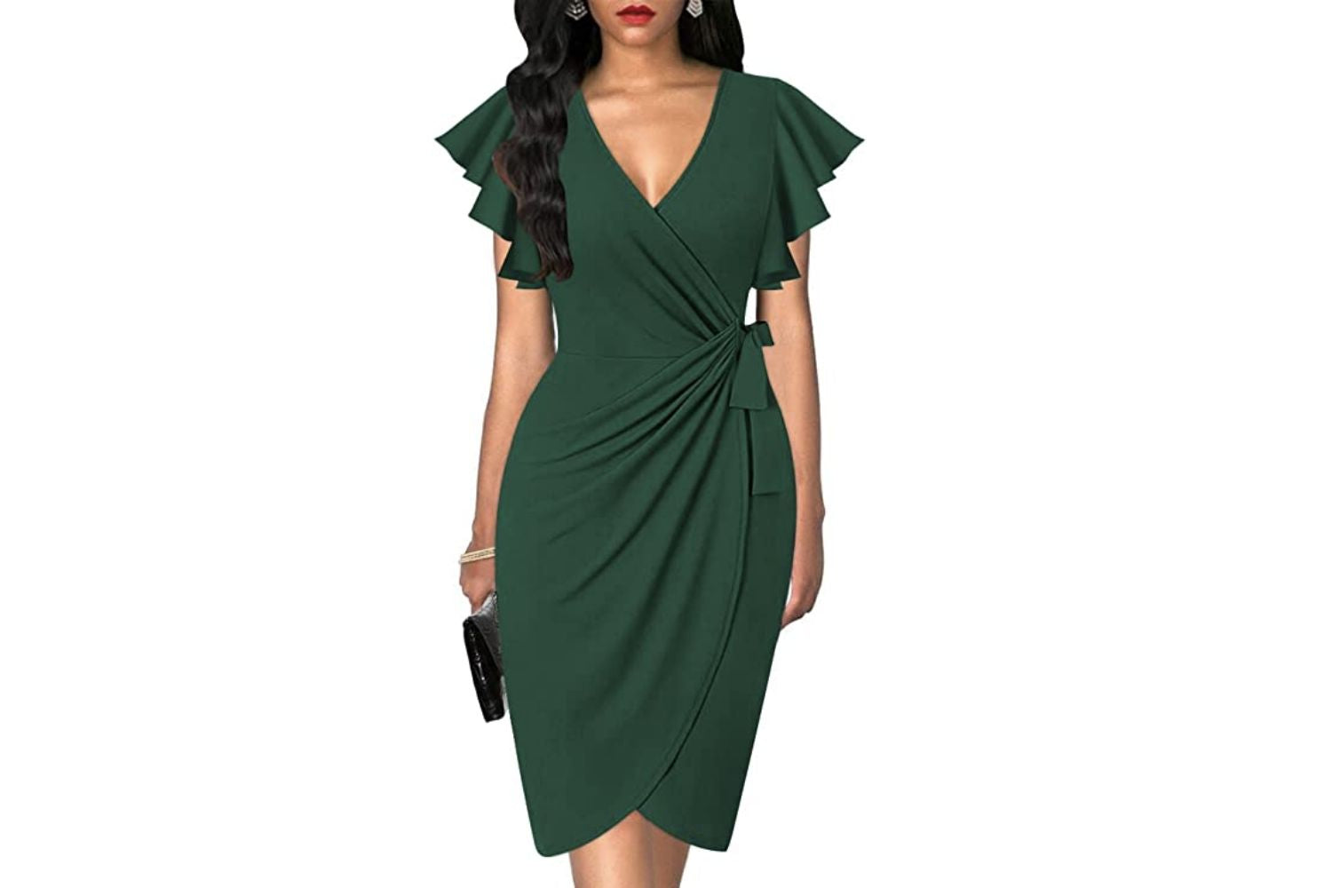 Oten Deep V-Neck Party Dress