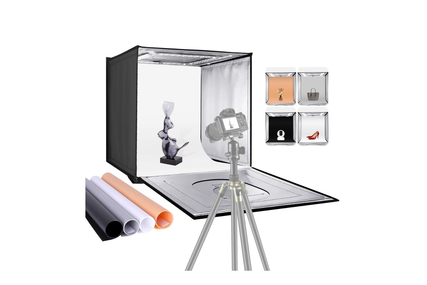 Portable Photo Studio Light Box Photography LED Mini Light Tent or Backdrop  UK