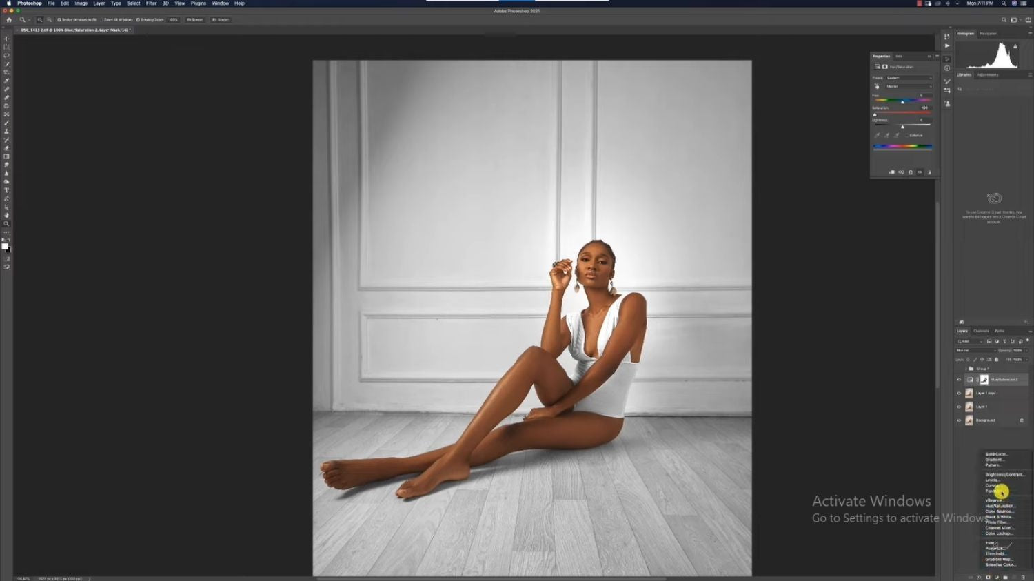 tutorials of making white background in Photoshop