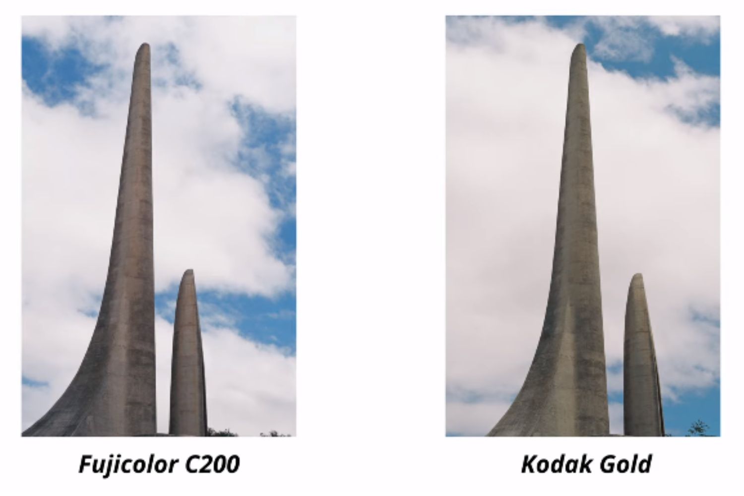 Structure in fuji c200 and kodak g200