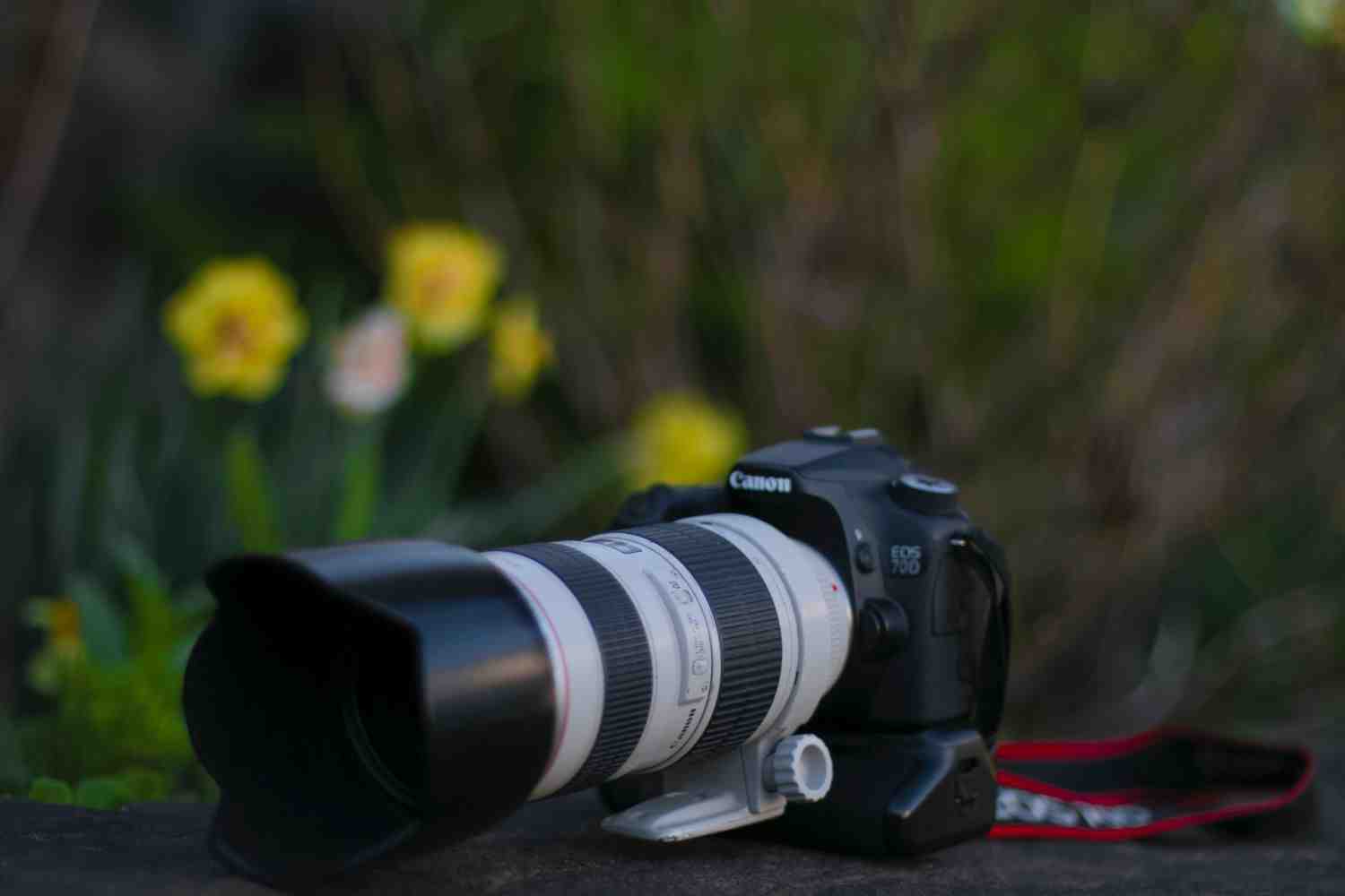 Camera with telephoto lens