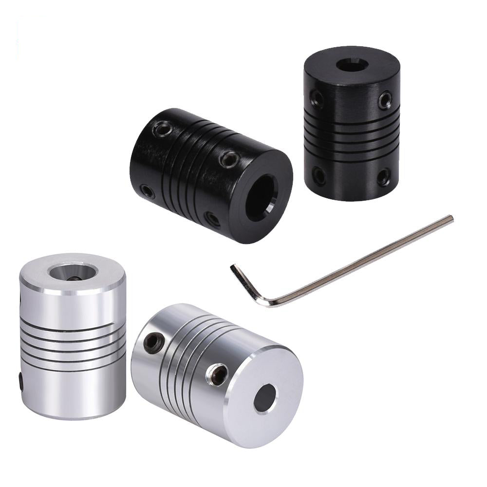 2/4PCS Flexible shaft Coupler 5*8mm 5*5mm CNC Stepper Motor Aluminum Alloy Flexible Coupling Black/Silver