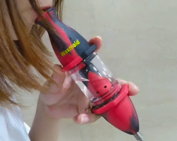 Smoke out of Waxmaid silicone glass nectar collector dab