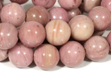 Rhodonite stone beads for jewelry making