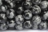 Snowflake obsidian beads for jewelry making