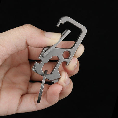 Titanium Keychain Box Titanium Alloy Multifunctional Minimalist Keychain Hook – GizModern