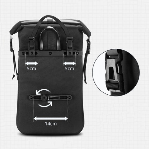 Waterproof Expandable Pannier Bag For Bicycle Rear Seat – GizModern