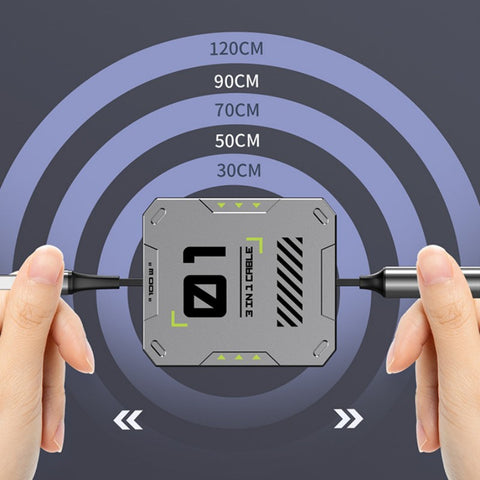 Multifunctional Extendable 3-in-1 Fast Charging Data Cable – GizModern