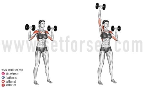 alternating dumbbell shoulder press