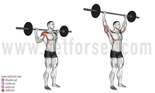 behind the neck shoulder press