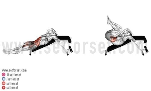 decline bench reverse crunch