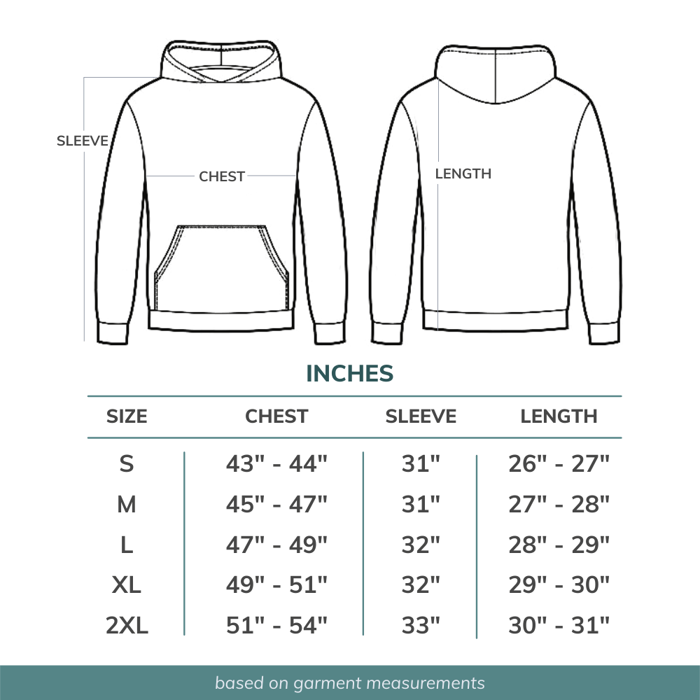 Spark Paws Hoodie Size Guide