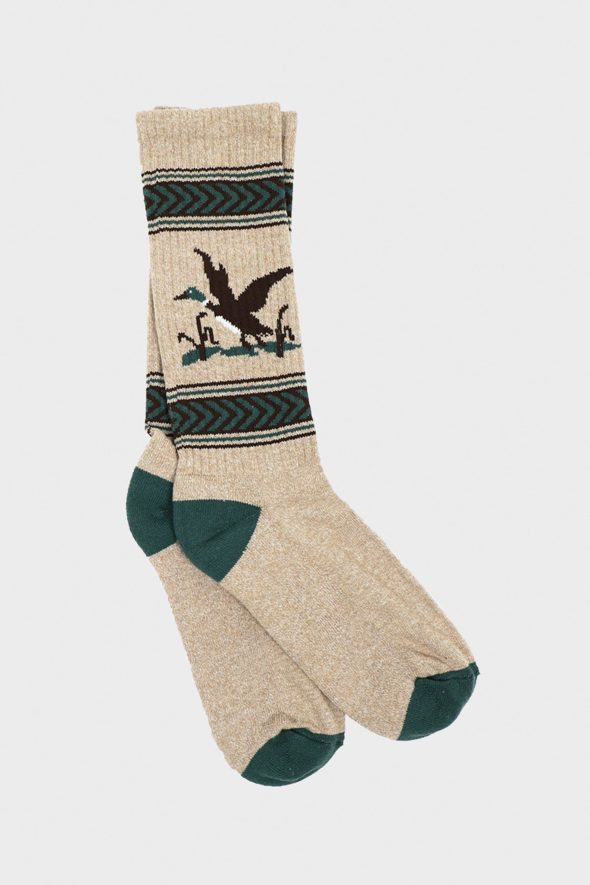 Recycled Cotton Jacquard Socks - Mallard Flight