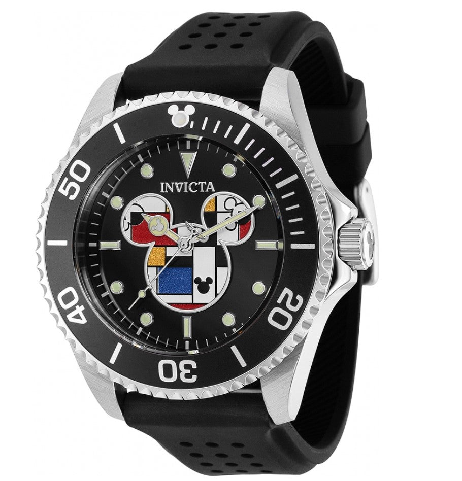 Invicta Disney Mens 44mm Mickey Mouse Abstract Limited Edition Black Watch 37679