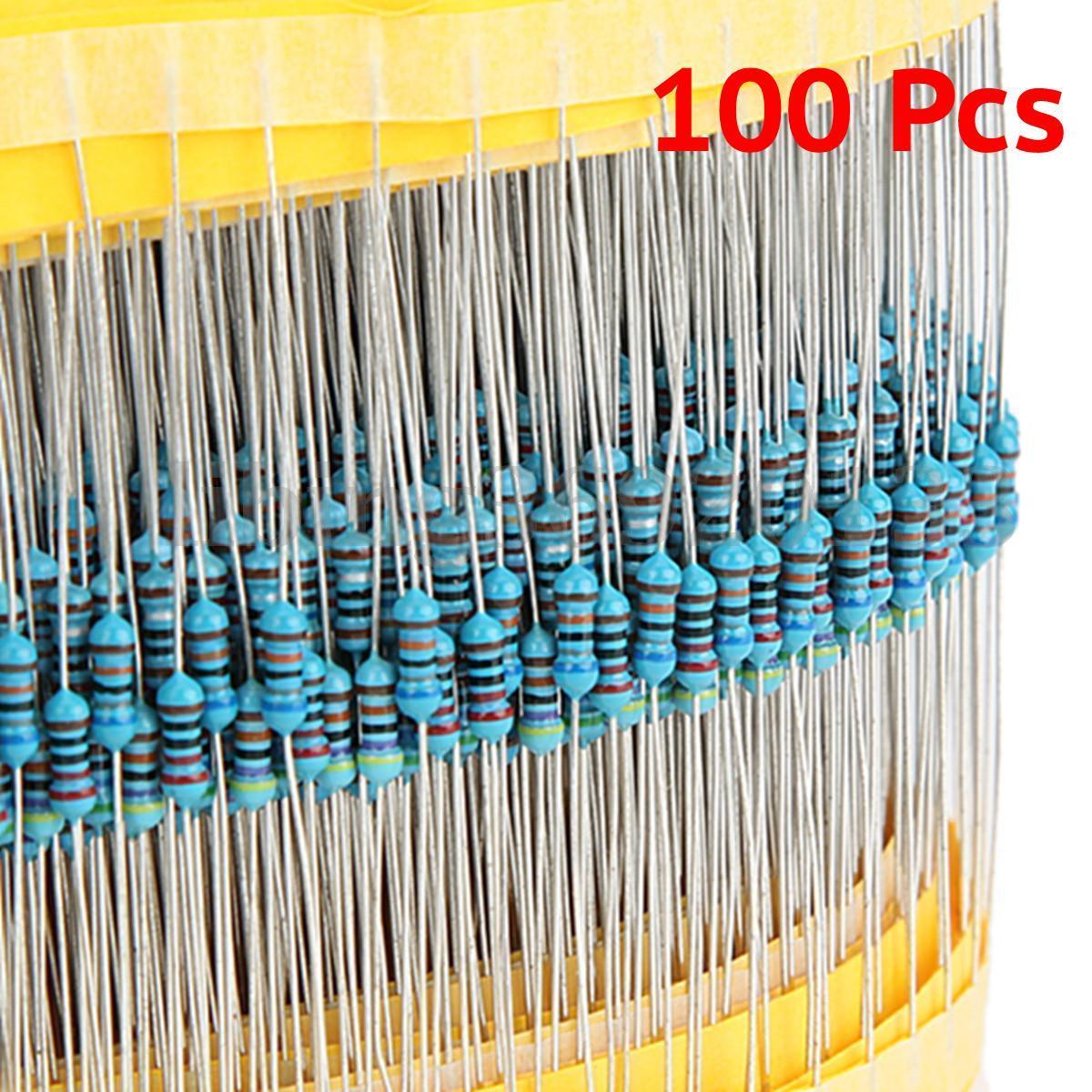 1/4W 1% Metal Film Resistors 100 Piece Packs 3.3 / 10 / 51 /220 / 330 / 470 / 10K Ohm Values