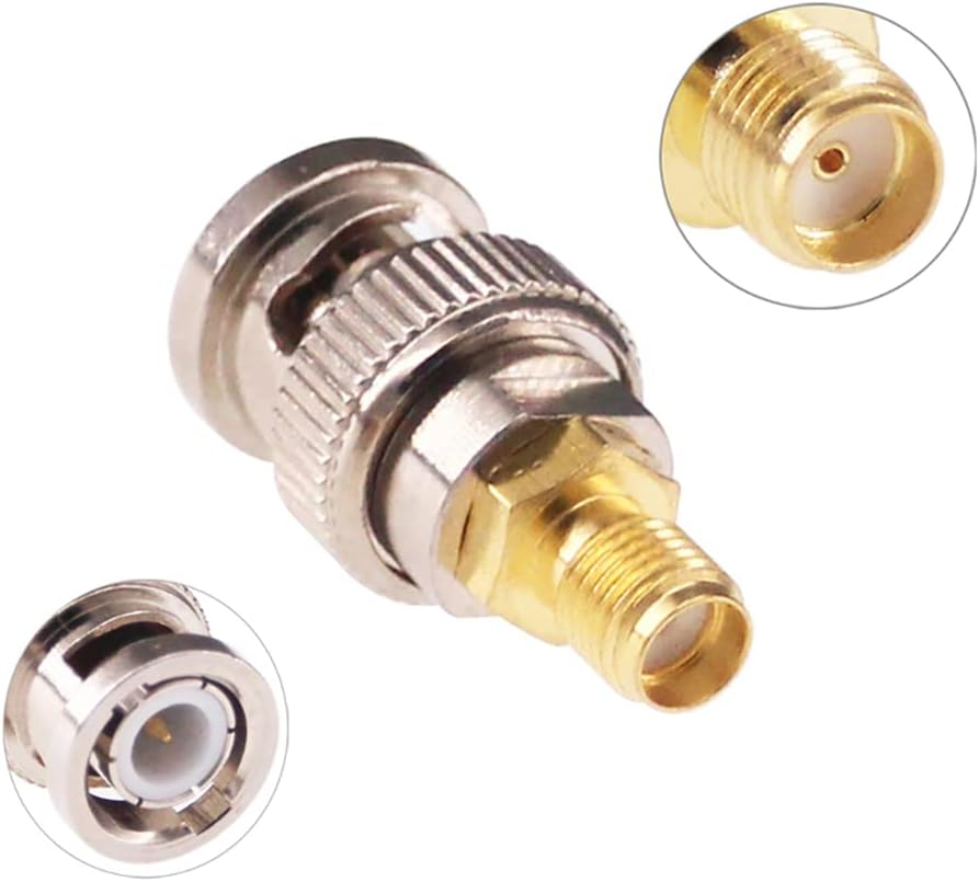 4 Piece BNC Male & Female to SMA Male & Female RF Connector Coaxial Adapter Kit