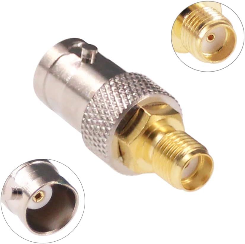 4 Piece BNC Male & Female to SMA Male & Female RF Connector Coaxial Adapter Kit