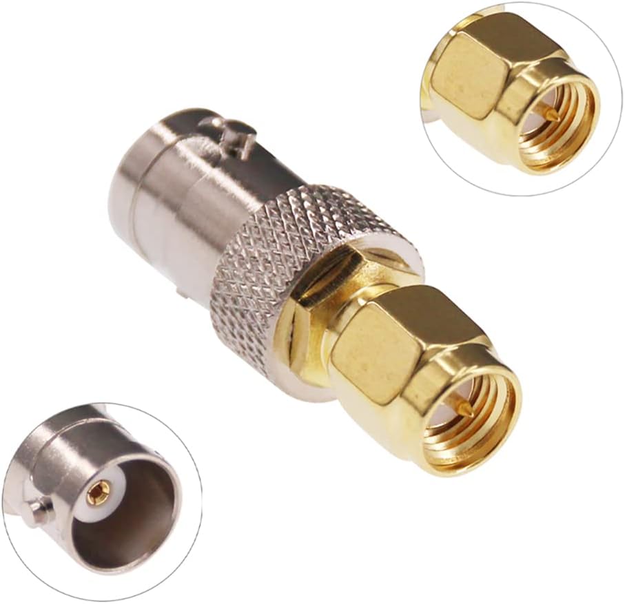 4 Piece BNC Male & Female to SMA Male & Female RF Connector Coaxial Adapter Kit