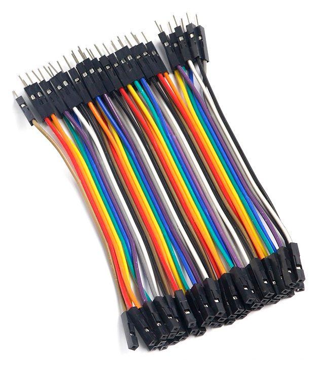 40Pin 10cm DuPont 1P-1P Wire Jumper Cables Pin to Socket (M-F)