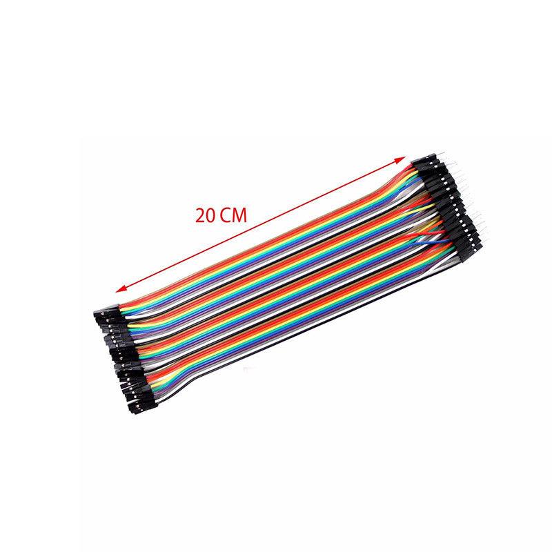 40Pin 20cm DuPont 1P-1P Wire Jumper Cables Pin to Socket Male-Female (M-F)