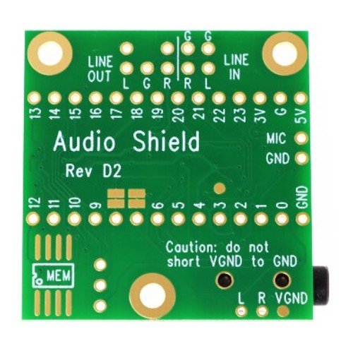 Audio Adapter Shield Rev D2 for Teensy 4.0 and Teensy 4.1 Microcontroller