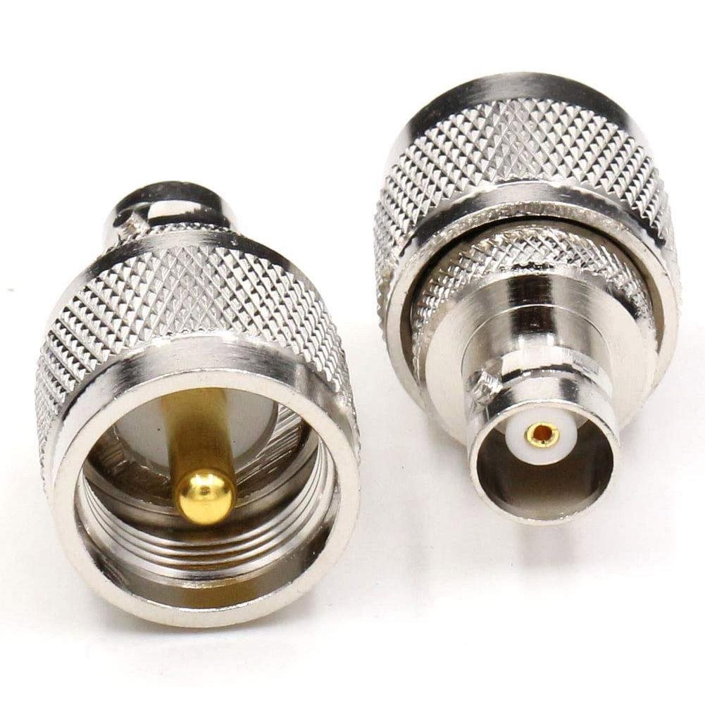 BNC Female Jack to PL-259 UHF Male Plug RF Adapter Connector