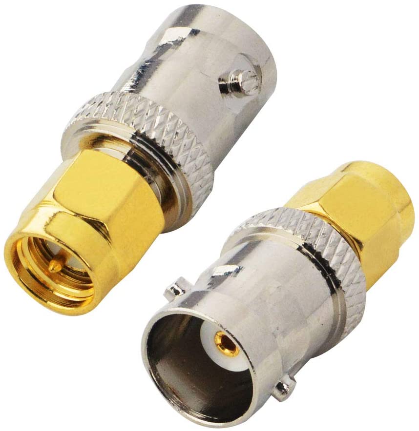 BNC Female Jack to SMA Male Plug RF Coaxial Adapter Connector