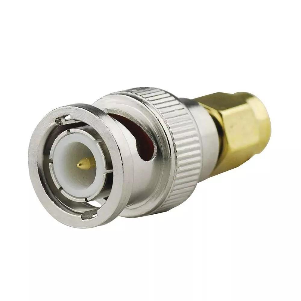 BNC Male Plug to SMA Male Plug RF Coaxial Adapter Connector