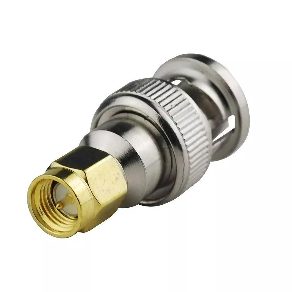 BNC Male Plug to SMA Male Plug RF Coaxial Adapter Connector