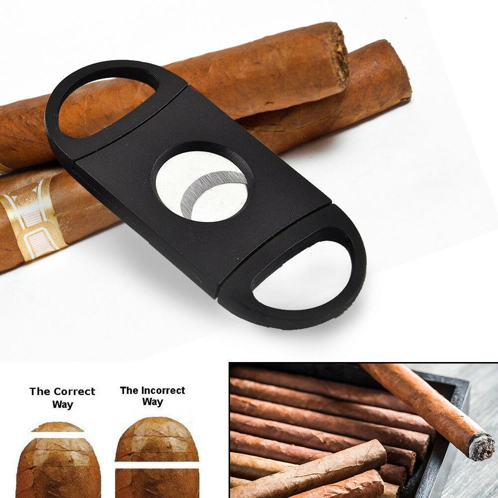 Cigar Cutter Stainless Steel Double Blade Guillotine Cigar Knife Pocket Cutter