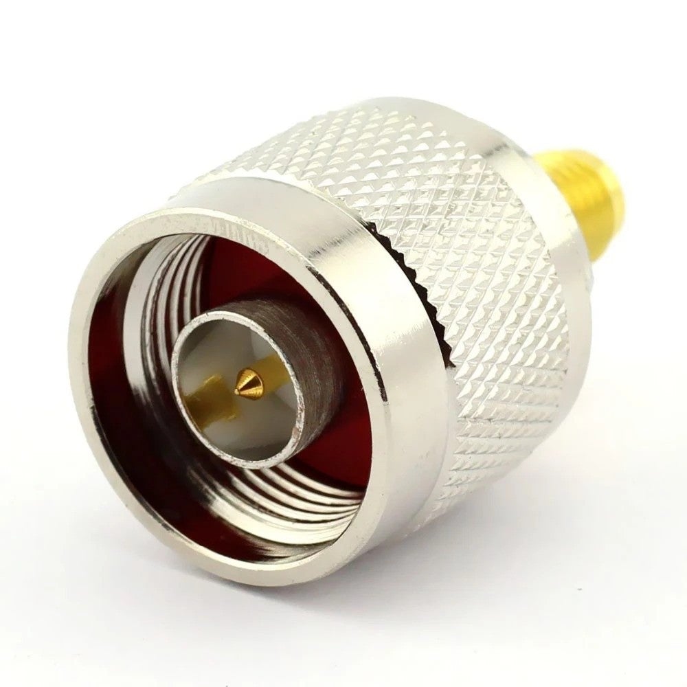 N-Type Male Plug to SMA Female Jack RF Adapter Barrel Connector