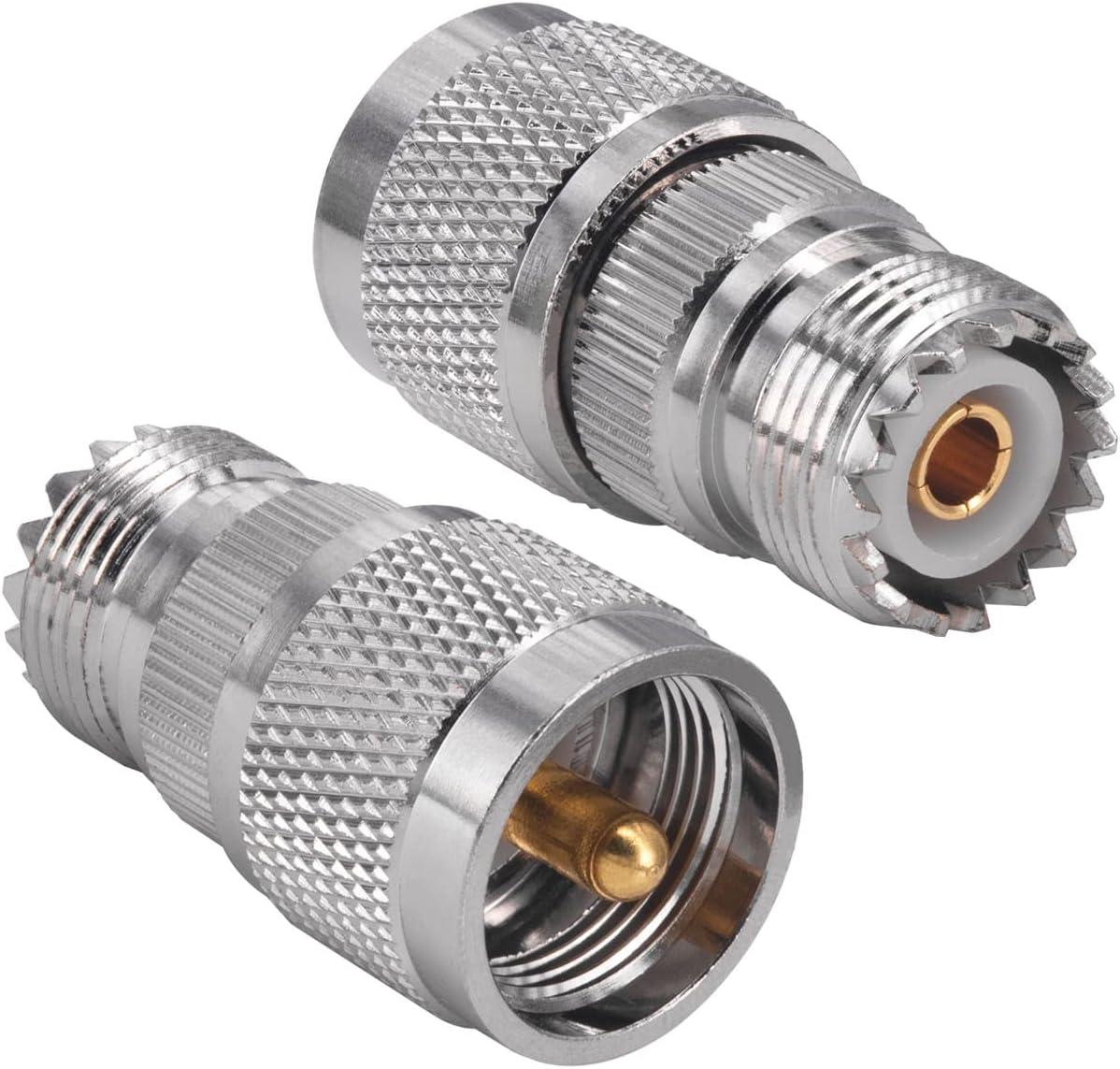 PL-259 UHF Male Plug to SO-239 UHF Female Jack Straight RF Adapter Connector