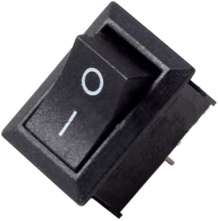 Rocker Switch 2 PIN ON-OFF SPST 125VAC/10A 250VAC/6A 21x15mm Black KCD1-101 2X/5X/10X