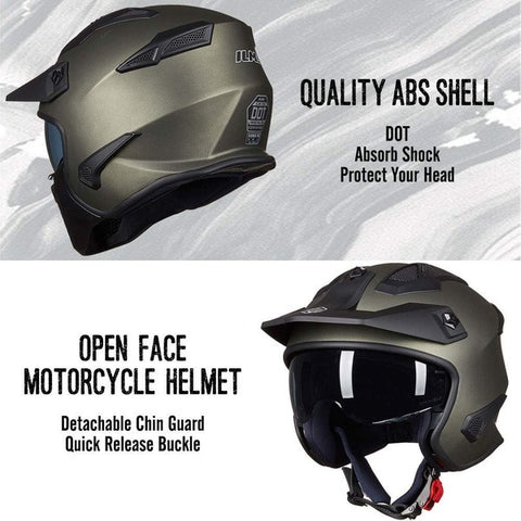 Open Face Motorcycle Helmet