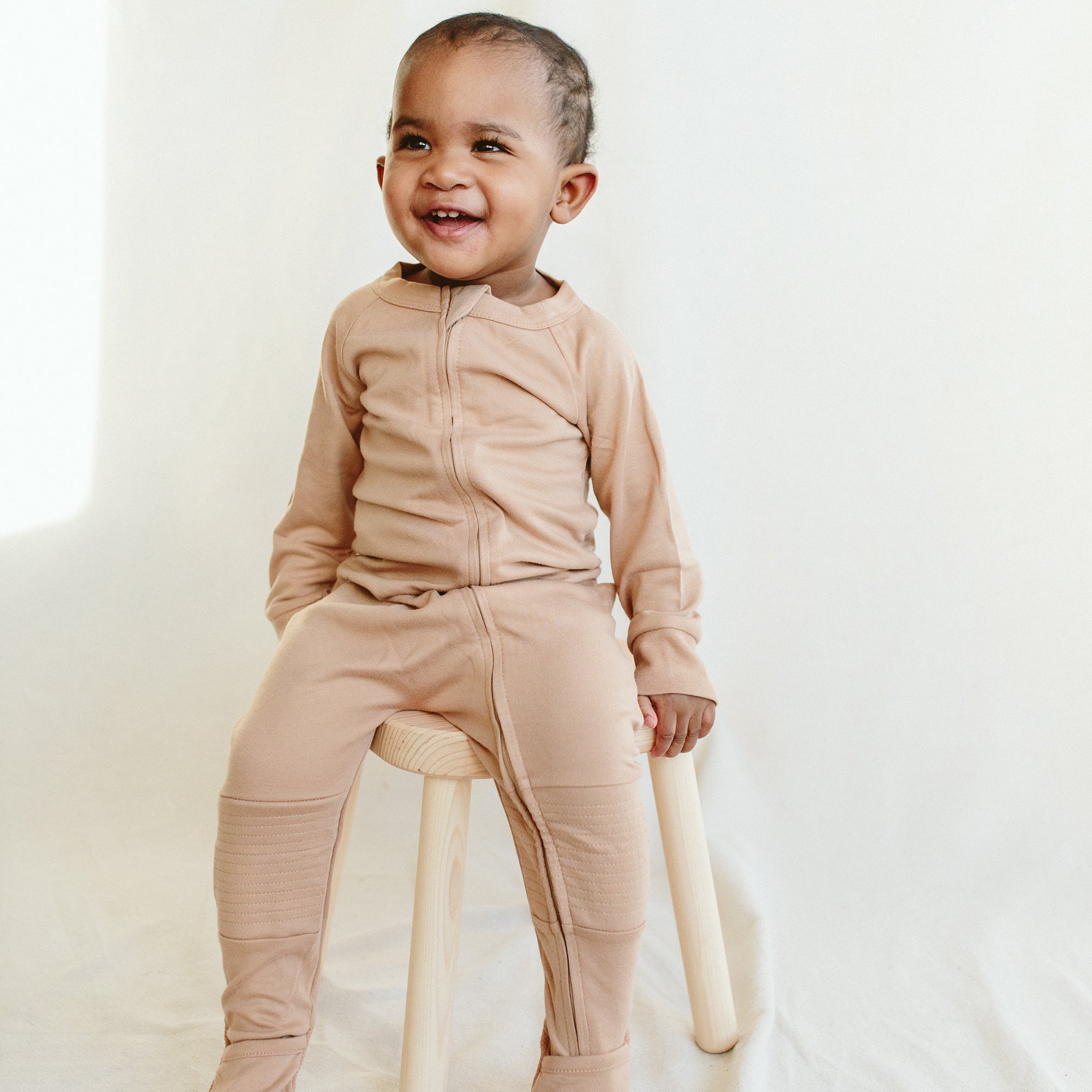 ZIPPER JUMPSUIT | SANDSTONE by goumikids