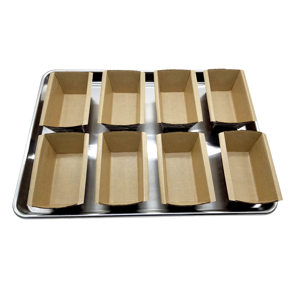 Mini Loaf Paper Baking Pan 25-Pack, 4 x 2 x 2 Inches