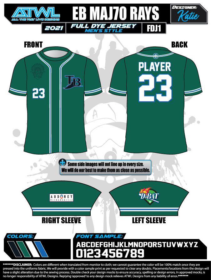 East Bay Spring 2021 Baseball Jerseys