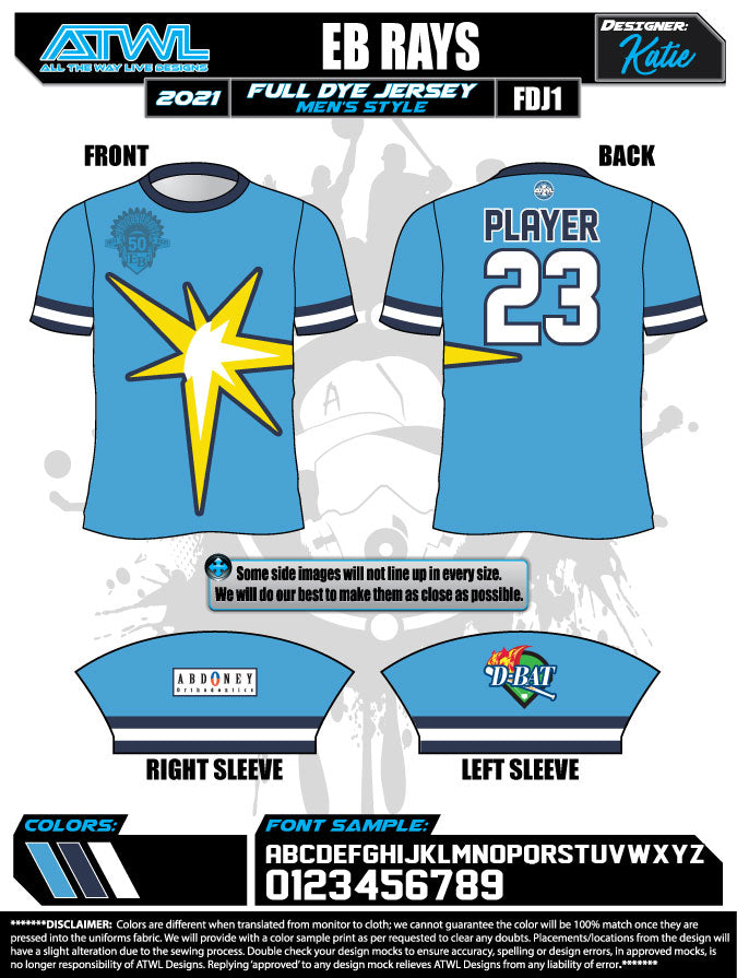 East Bay Spring 2021 Baseball Jerseys