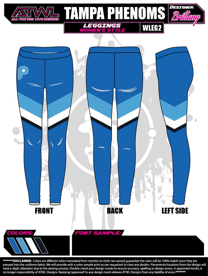 Tampa Phenoms Full dye Womens Leggings