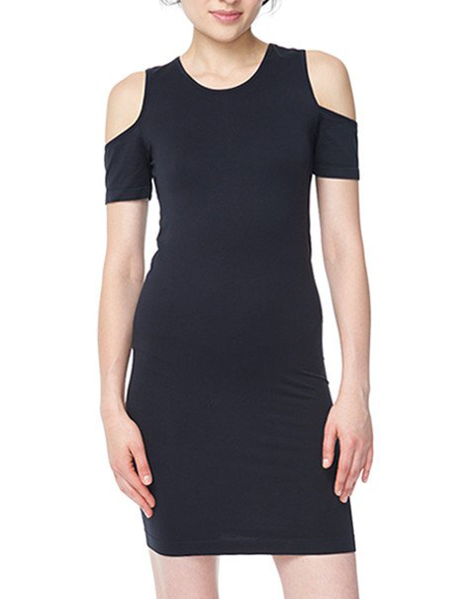 Classic Black Cold Shoulder Bodycon