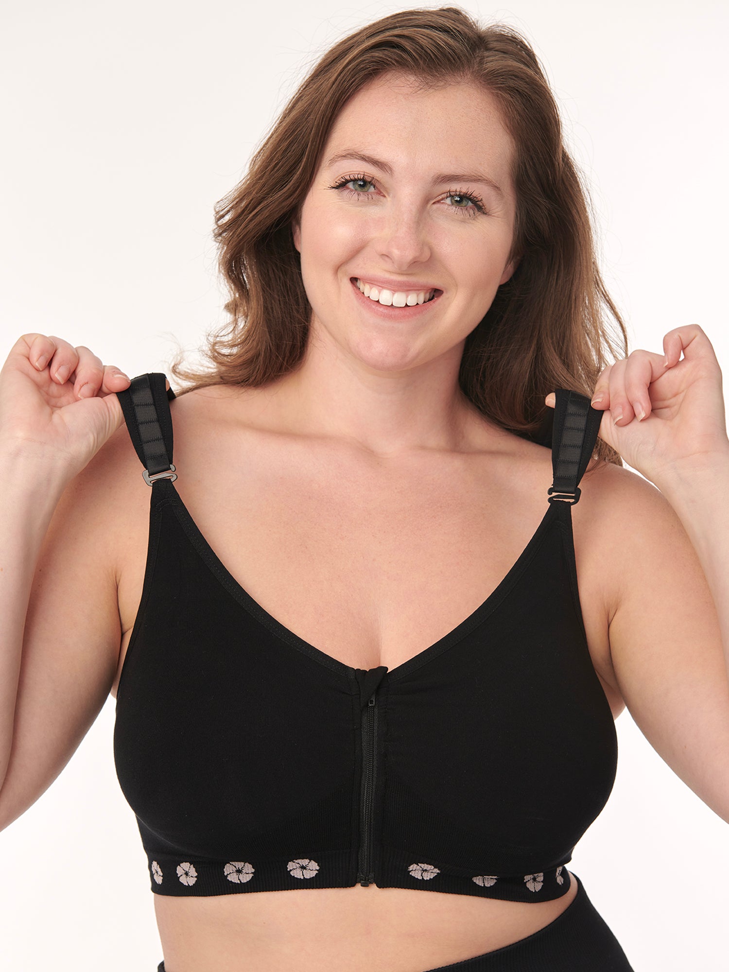 Post Surgical Bamboo Bra --- Black