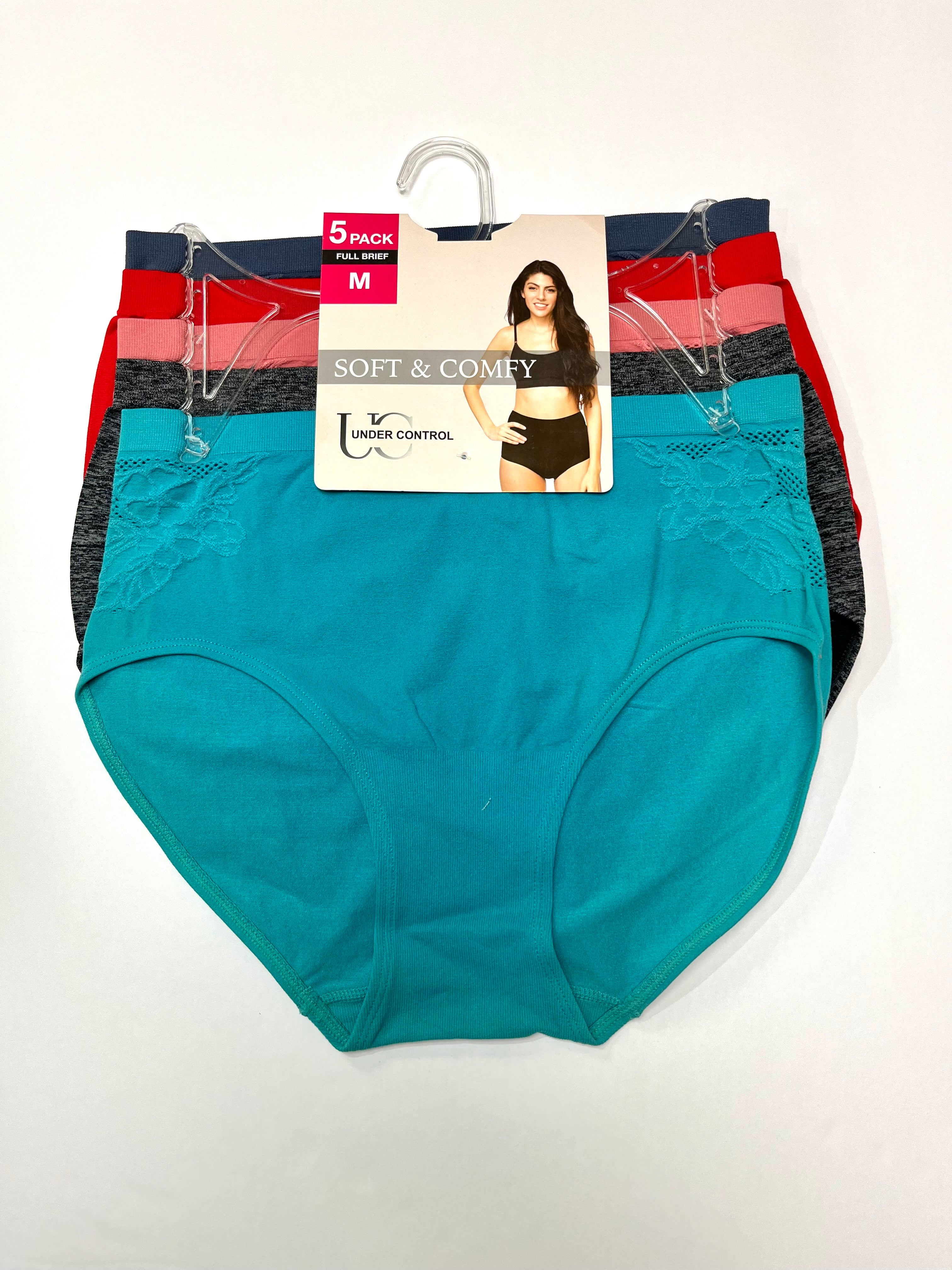 Under Control |Women Mystery colors 5-Pack Full Brief --Sample Sale/Final sale