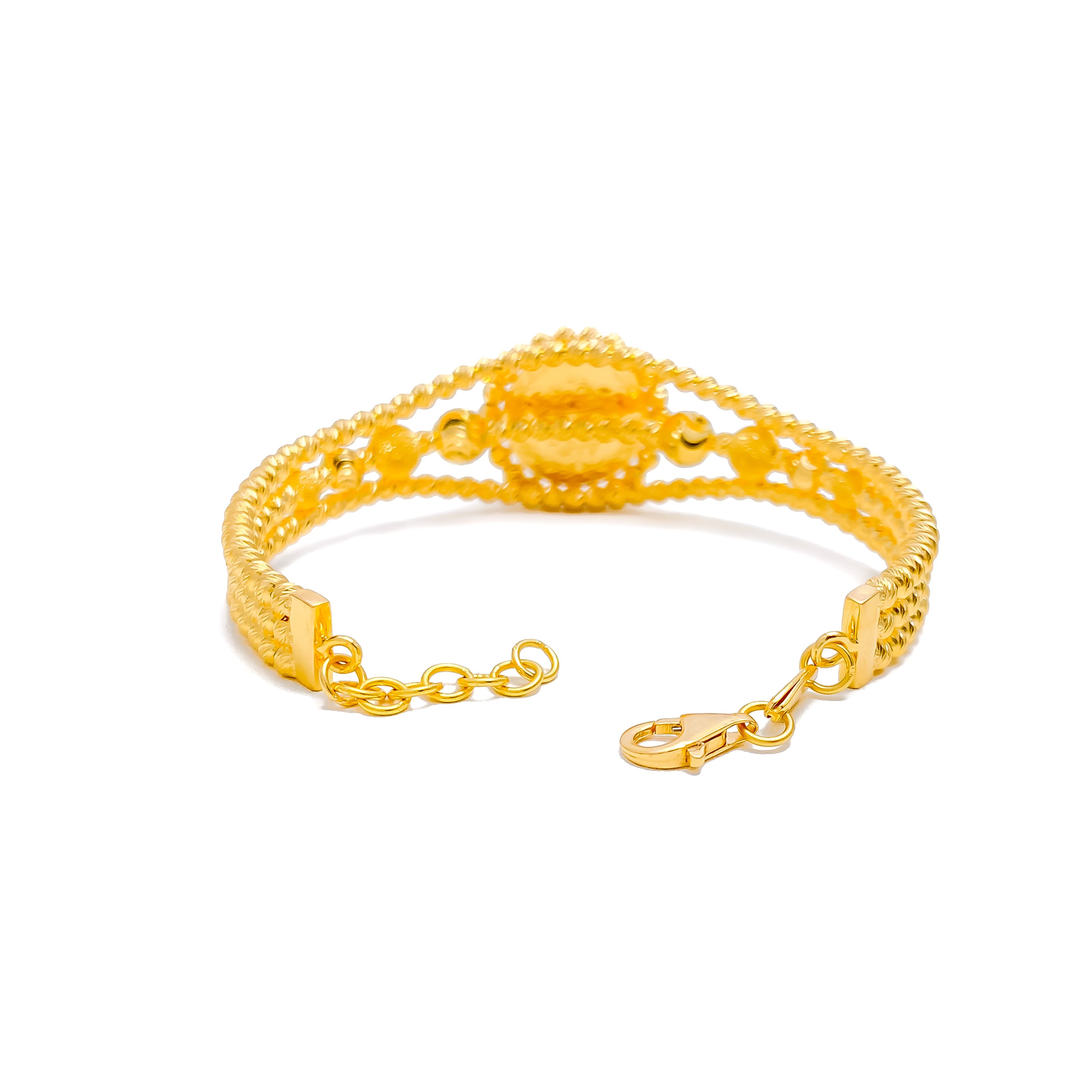 Gorgeous Etched 21k Gold  Bangle Bracelet