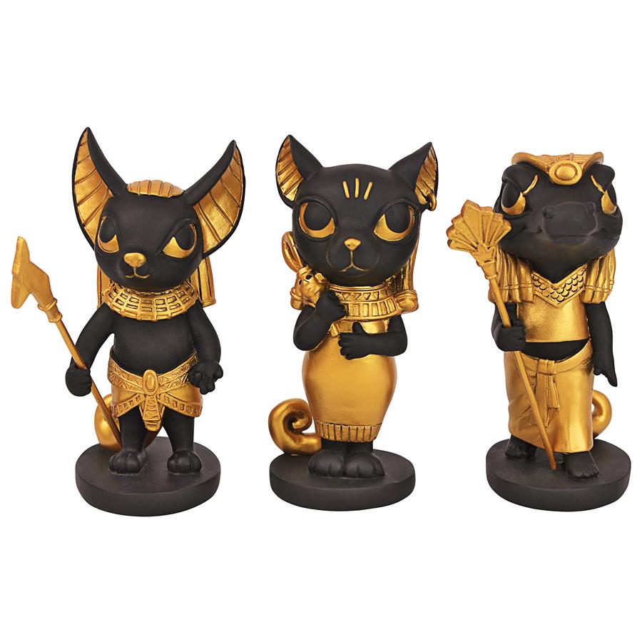 S/3 MINI EGYPTIAN GODS STATUES