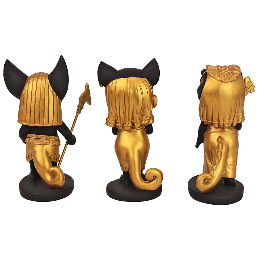 S/3 MINI EGYPTIAN GODS STATUES